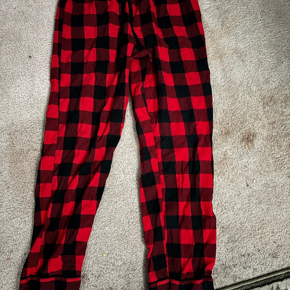 Red and Black Checkered Pants